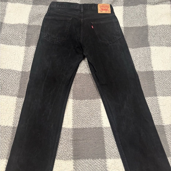 Levi's Men's Straight Jeans - Charcoal Black - Picture 2 of 4